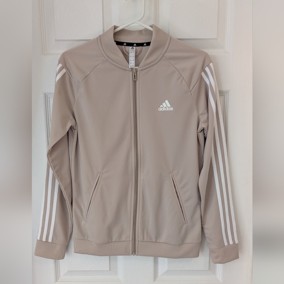 adidas Jackets & Blazers - Adidas Women's Jacket 3 Stripes Classic Beige Size Small